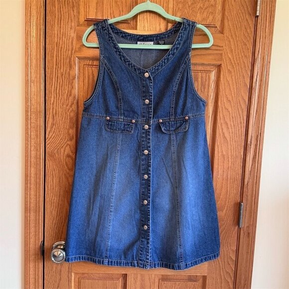 Express Bleus Women's M Blue Button-Front Mini Dress Sleeveless - Picture 1 of 6